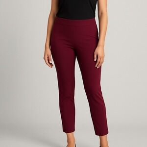 Nue Options Women Burgundy Elastic Waist Stretch Pants Size 8‎